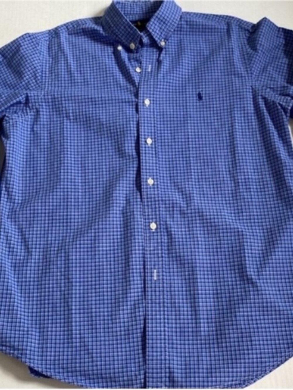 Polo Ralph Lauren Men's Long Sleeve Dress Button Down Shirt Blue size Large - Picture 9 of 14